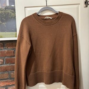 Everlane Women's Crew Neck Sweater in Brown